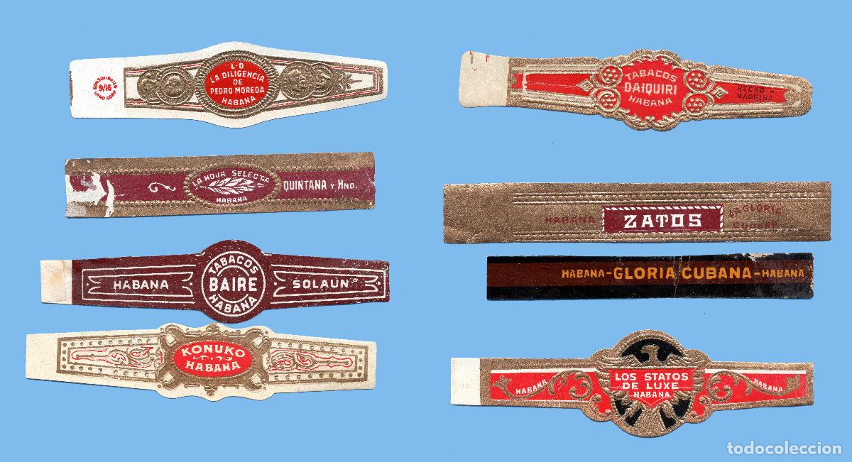 Vitolas de colecci&oacute;n: 8 VITOLAS CUBANAS ANTIGUAS - DIFERENTES MARCAS