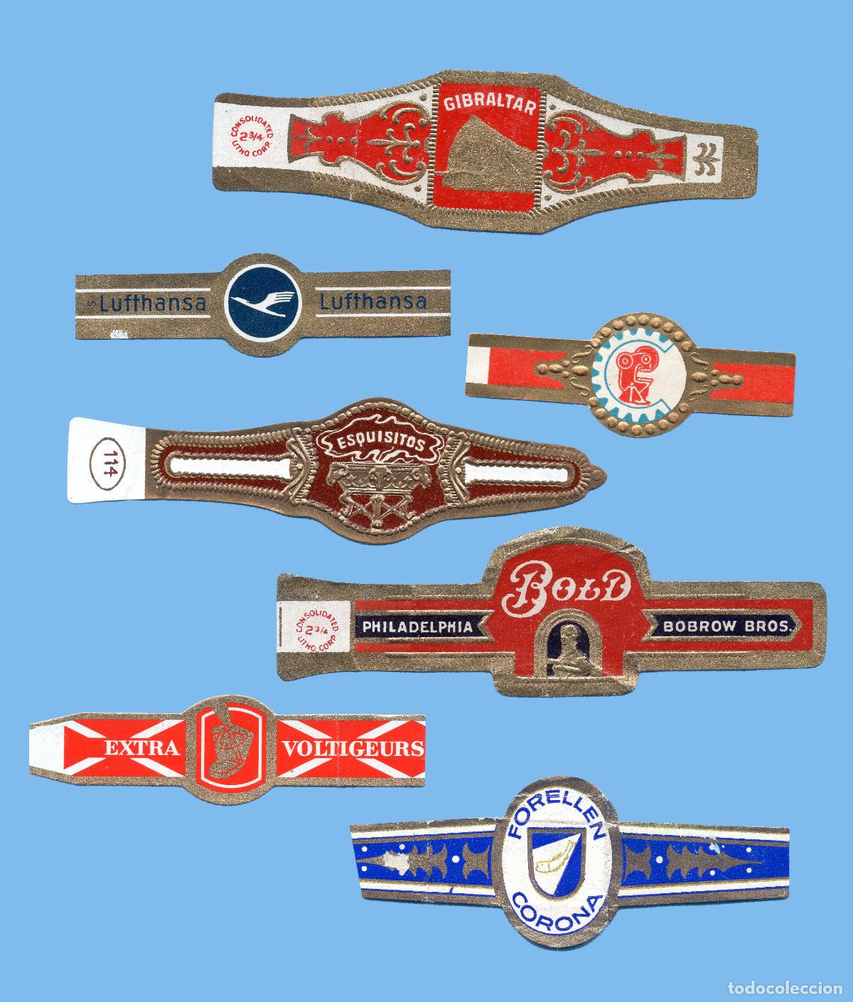 Vitolas de colecci&oacute;n: 7 VITOLAS ANTIGUAS - DISTINTAS PROCEDENCIAS Y MARCAS - TEM&Aacute;TICA VARIA