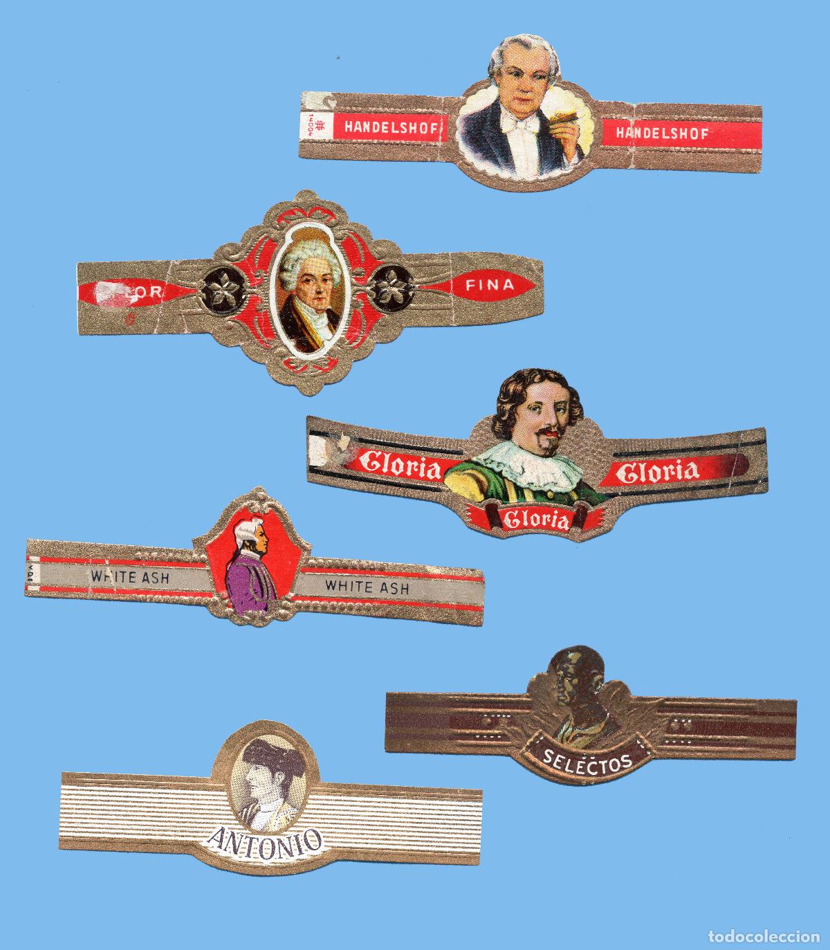 Vitolas de colecci&oacute;n: 6 VITOLAS ANTIGUAS - PROCEDENCIA Y MARCAS EIROPEAS - TEM&Aacute;TICA PERSONAJES MASCULINOS