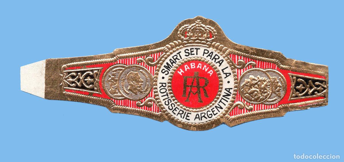 Vitolas de colecci&oacute;n: VITOLA CUBANA ANTIGUA - MARCA SMART SET - PARA LA ROTISSERIE ARGENTINA - PAN DE ORO