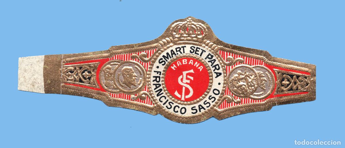 Vitolas de colecci&oacute;n: VITOLA CUBANA ANTIGUA - MARCA SMART SET - PARA FRANCISCO SASSO - PAN DE ORO