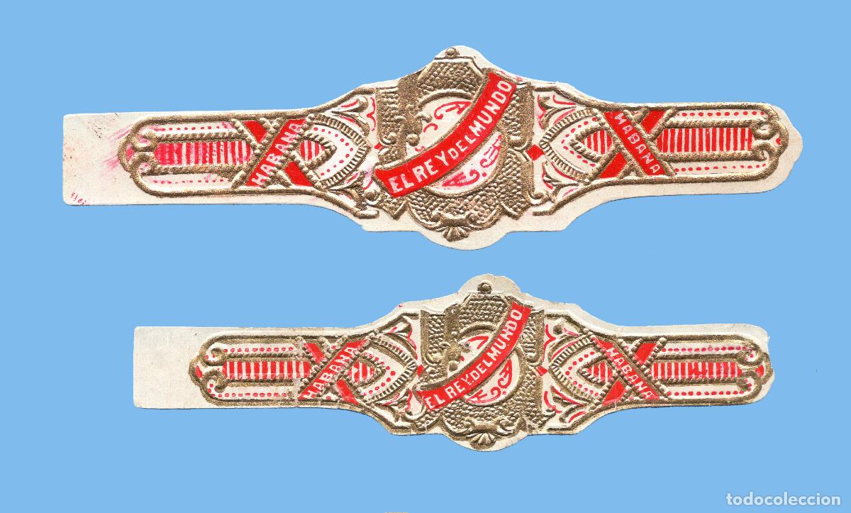 Vitolas de colecci&oacute;n: 2 VITOLAS CUBANAS ANTIGUAS - MARCA EL REY DEL MUNDO