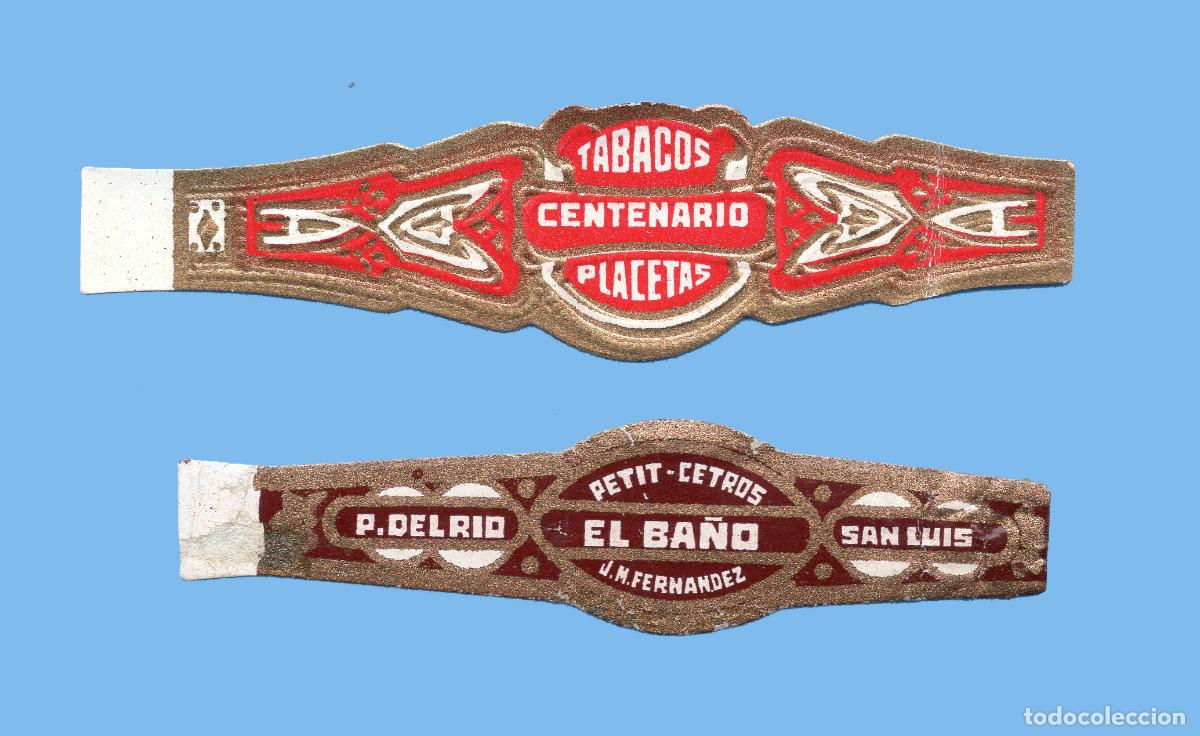 Vitolas de colecci&oacute;n: 2 VITOLAS CUBANAS ANTIGUAS (CHINCHALES) - MARCAS CENTENARIO Y EL BA&Ntilde;O