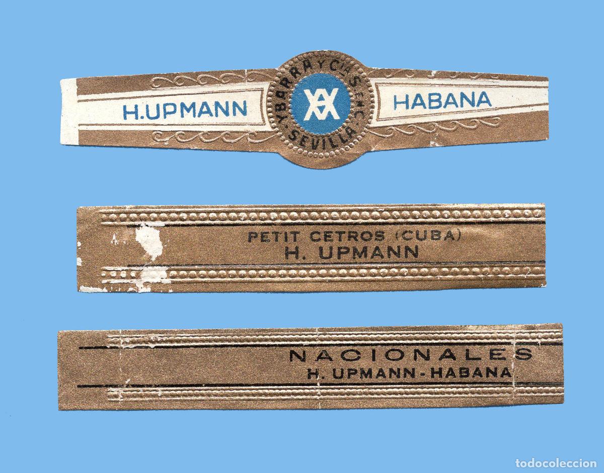 Vitolas de colecci&oacute;n: 3 VITOLAS CUBANAS ANTIGUAS - MARCA H. UPMANN