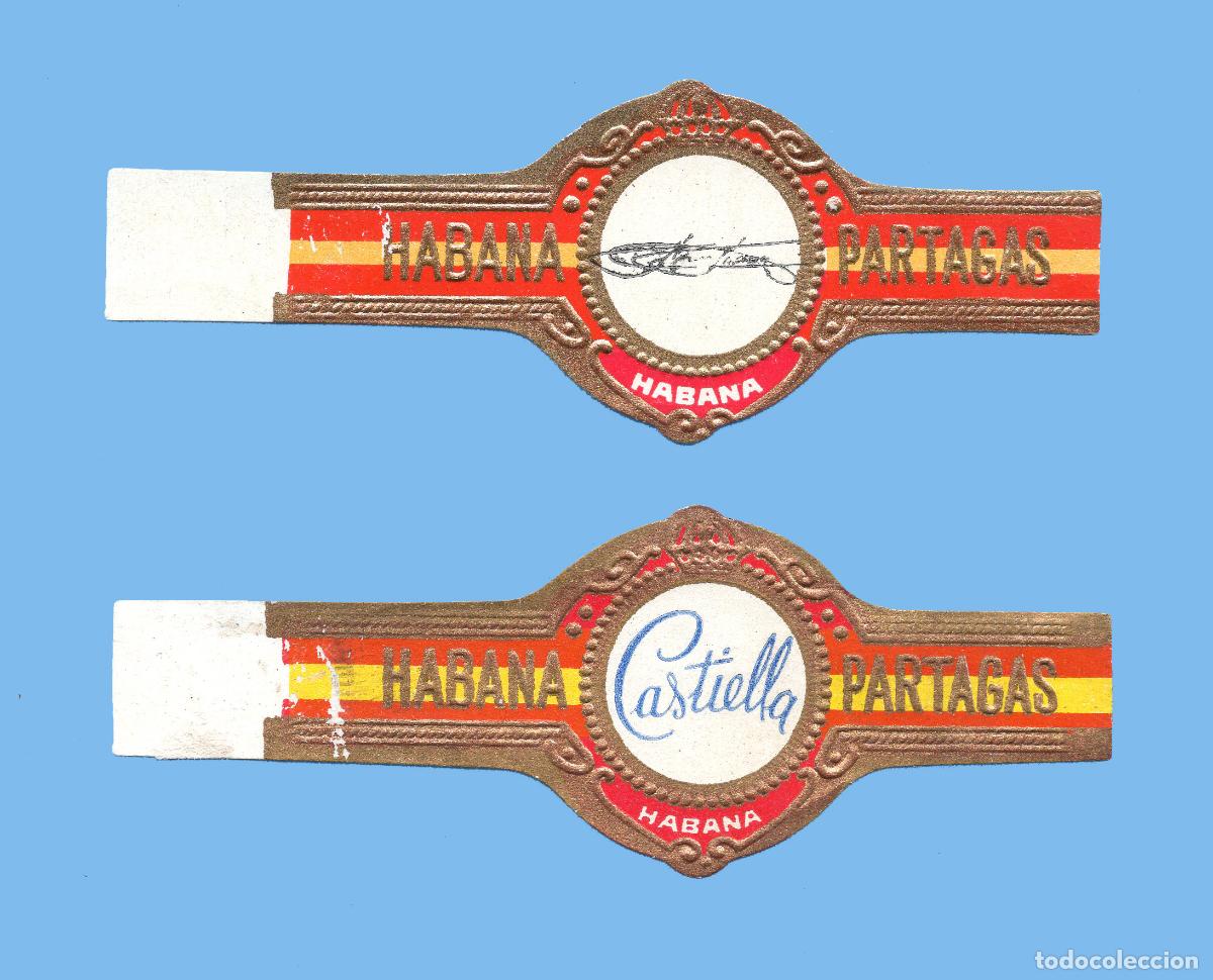 Vitolas de colecci&oacute;n: 2 VITOLAS CUBANAS ANTIGUAS - MARCA PARTAGAS