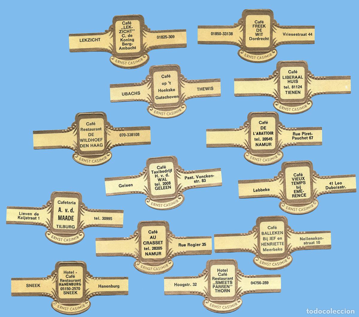 Vitolas de colecci&oacute;n: 13 VITOLAS ANTIGUAS - MARCA ERNST CASIMIR - PROCEDENCIA HOLANDA - VITOLAS PERSONALIZADAS