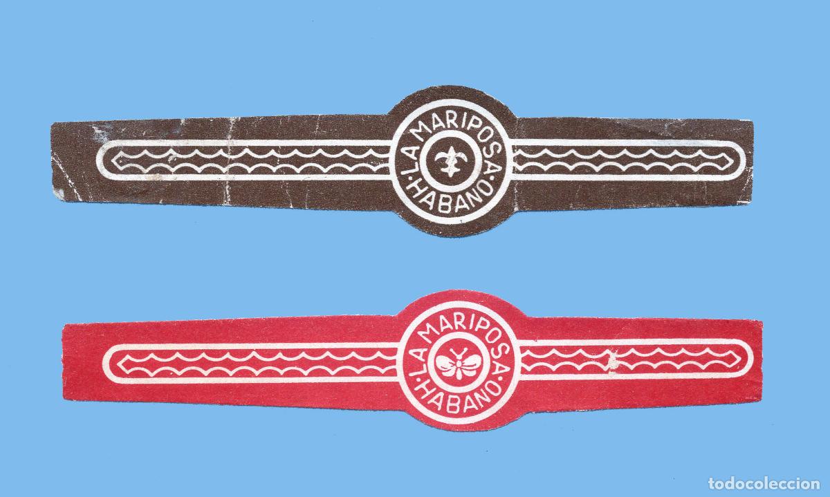 Vitolas de colecci&oacute;n: 2 VITOLAS ANTIGUAS - MARCA LA MARIPOSA