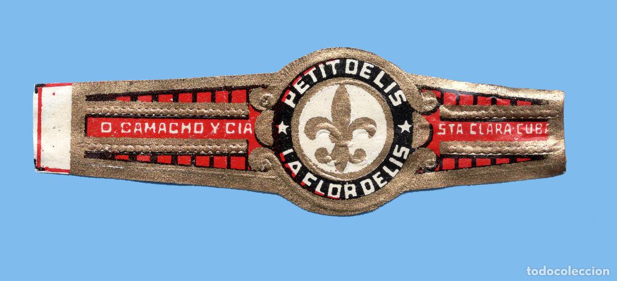 Vitolas de colecci&oacute;n: VITOLA CUBANA ANTIGUA - MARCA JLA FLOR DE LIS - CAMACHO Y CIA. - SANTA C LARA