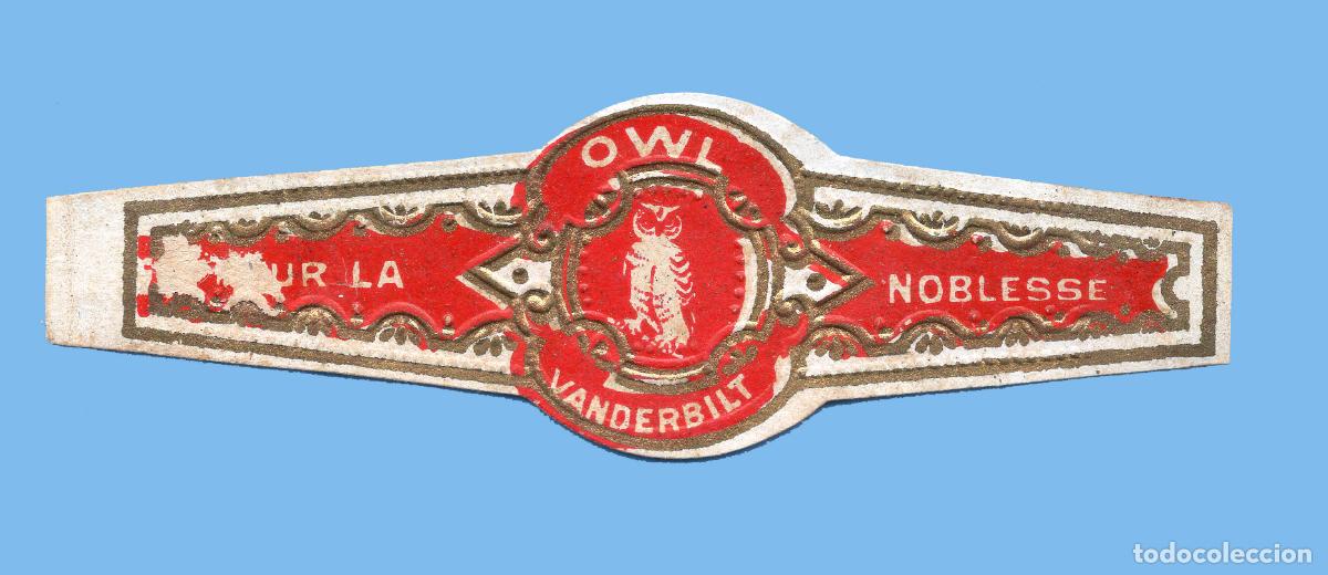 Vitolas de colecci&oacute;n: VITOLA ANTIGUA - PROCEDENCIA HOLANDA - MARCA OWL - VANDERBILT