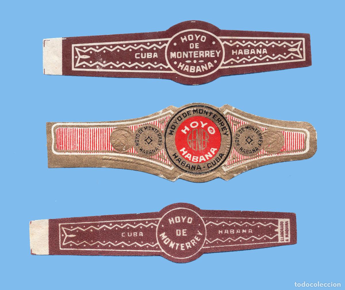 Vitolas de colecci&oacute;n: 3 VITOLAS CUBANAS ANTIGUAS - MARCA HOYO DE MONTERREY