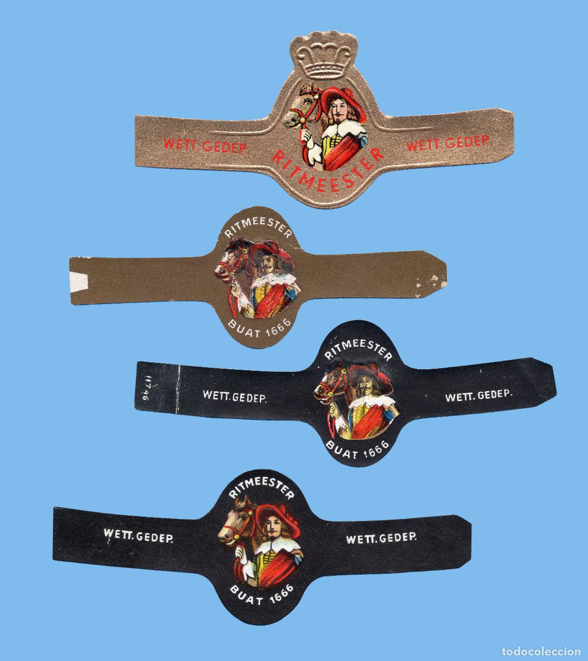 Vitolas de colecci&oacute;n: 4 VITOLAS ANTIGUAS - MARCA RITMEESTER (HOLANDA) - JINETE Y CABALLO