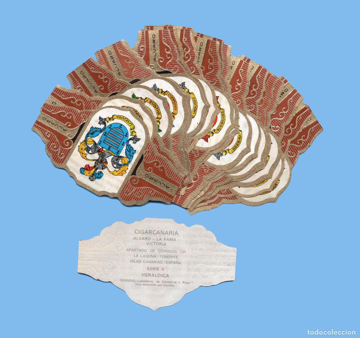 Vitolas de colecci&oacute;n: SERIE COMPLETA DE 24 VITOLAS - MARCA &Aacute;LVARO (CANARIAS) - HER&Aacute;LDICA SERIE 2&ordf;