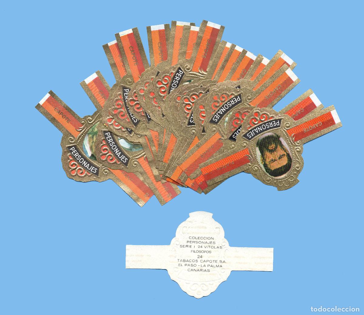 Vitolas de colecci&oacute;n: SERIE COMPLETA DE 24 VITOLAS - MARCA TABACOS CAPOTE (CANARIAS) - PERSONAJES SERIE I