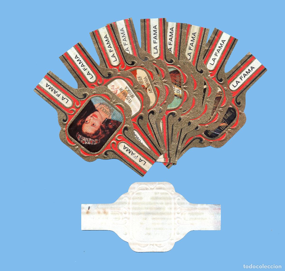 Vitolas de colecci&oacute;n: SERIE COMPLETA DE 10 VITOLAS - MARCA LA FAMA - REYES Y GOBERNANTES