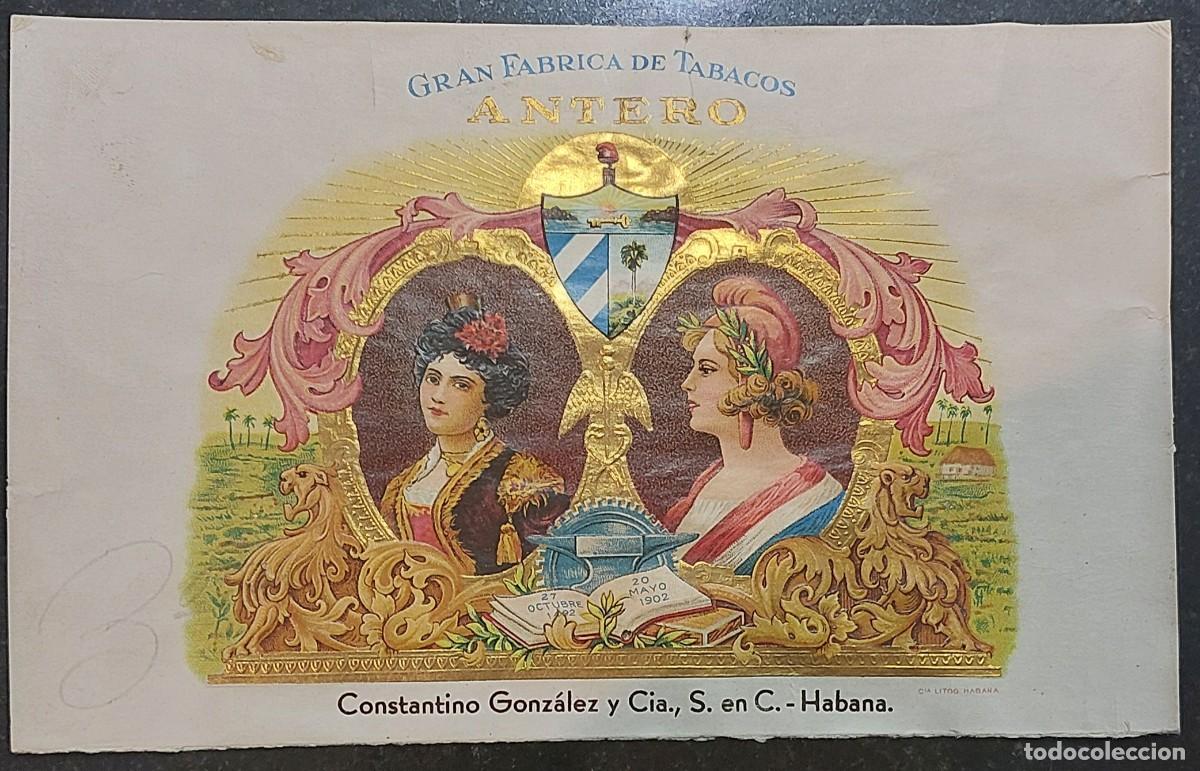 Vitolas de colecci&oacute;n: CUBA. 3 ETIQUETAS LITOGR&Aacute;FICAS DE CAJAS DE PUROS HABANOS.