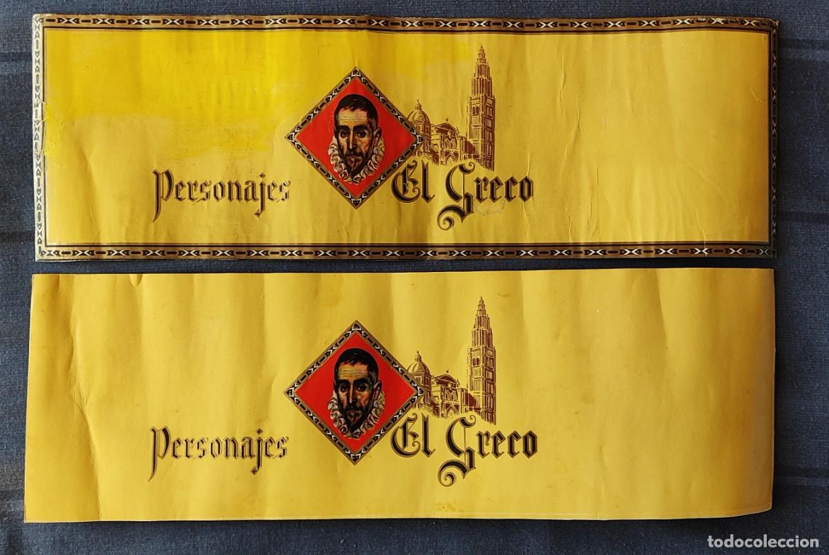 Vitolas de colecci&oacute;n: VITOLAS - PAREJA HABILITACIONES LITOGRAFIAS TABACO CAOPOTE PERSONAJES EL GRECO