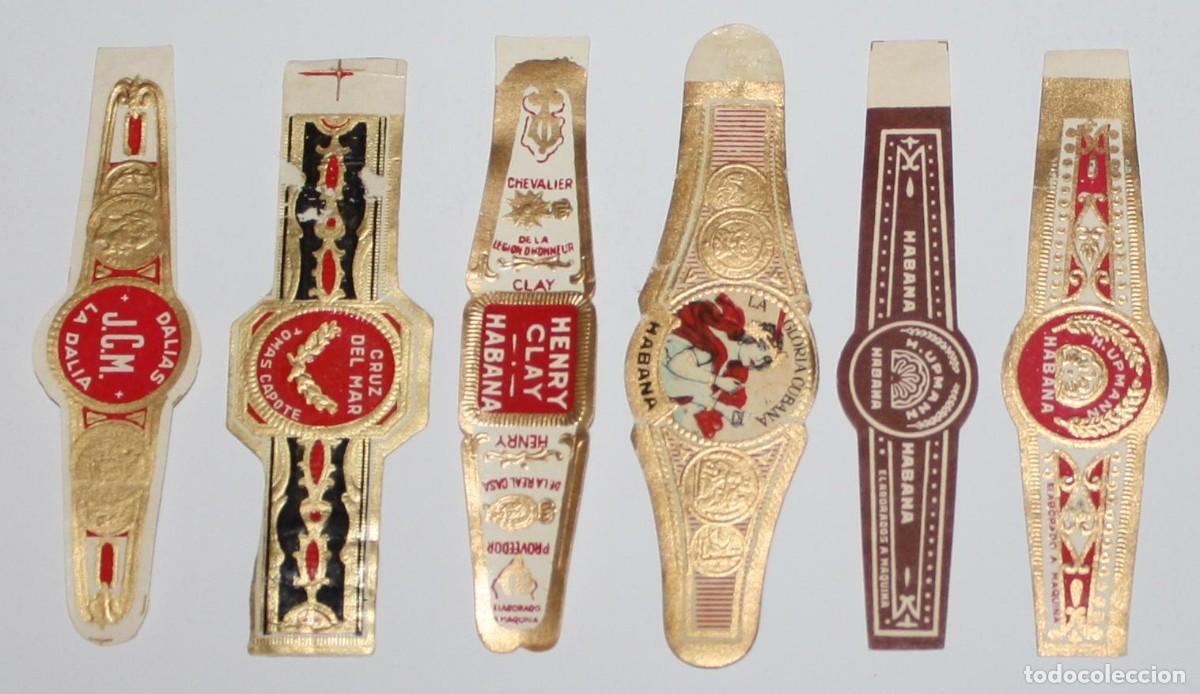 Vitolas de colecci&oacute;n: Lote de 6 v&iacute;tolas de puros