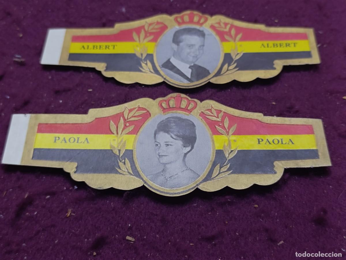 Vitolas de colecci&oacute;n: Lote de 2 Vitolas Cubanas, de los Reyes de B&eacute;lgica, Albert y Paola