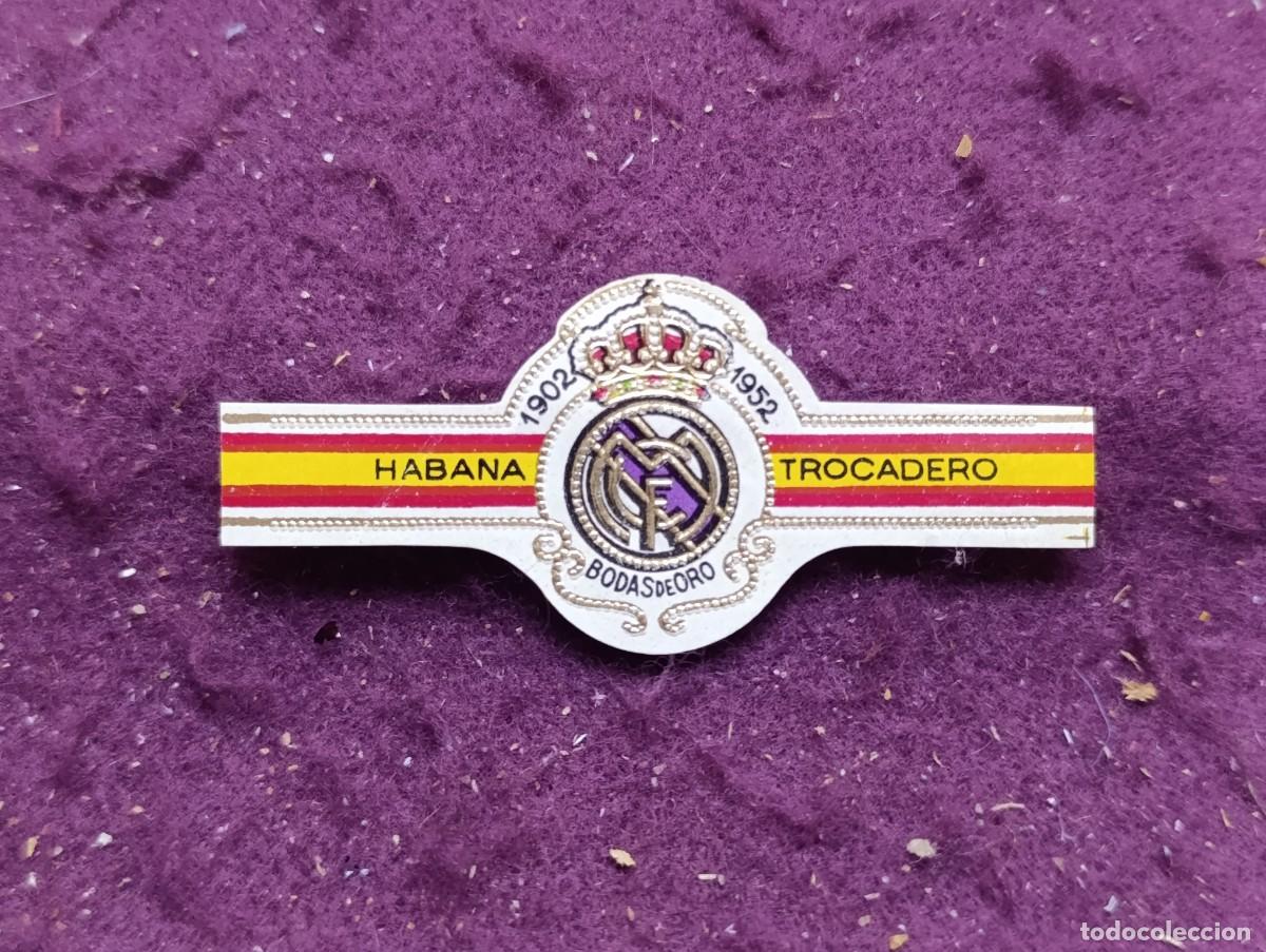 Vitolas de colecci&oacute;n: Antigua Vitola Cubana, Bodas de Oro del Real Madrid, Habana - Trocadero, 1902 -1952