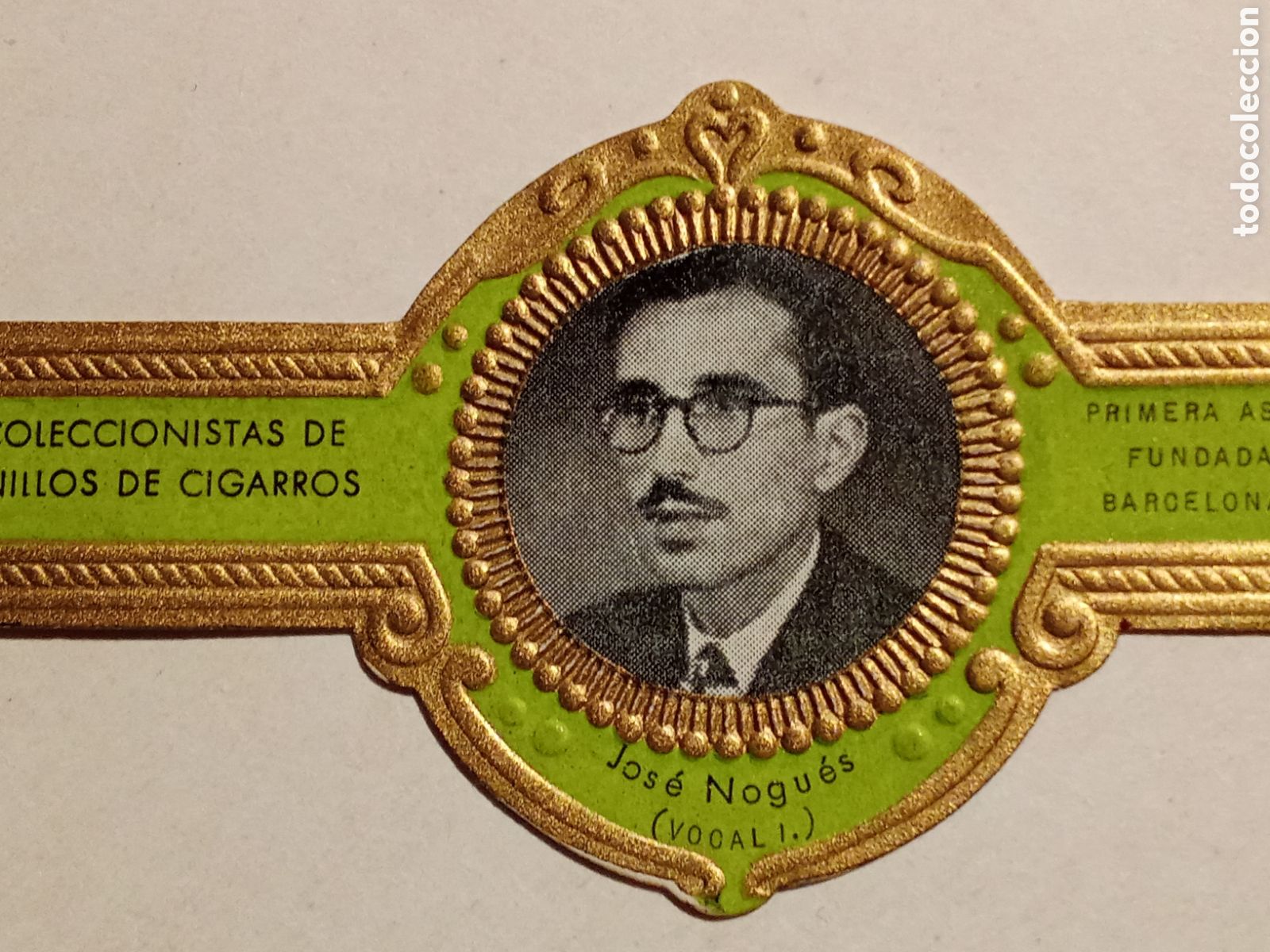 Vitolas de colecci&oacute;n: Grupo vitofilico fundado en Barcelona 11 marzo 1949 JOSE NOGUES , Vocal 1&ordm;