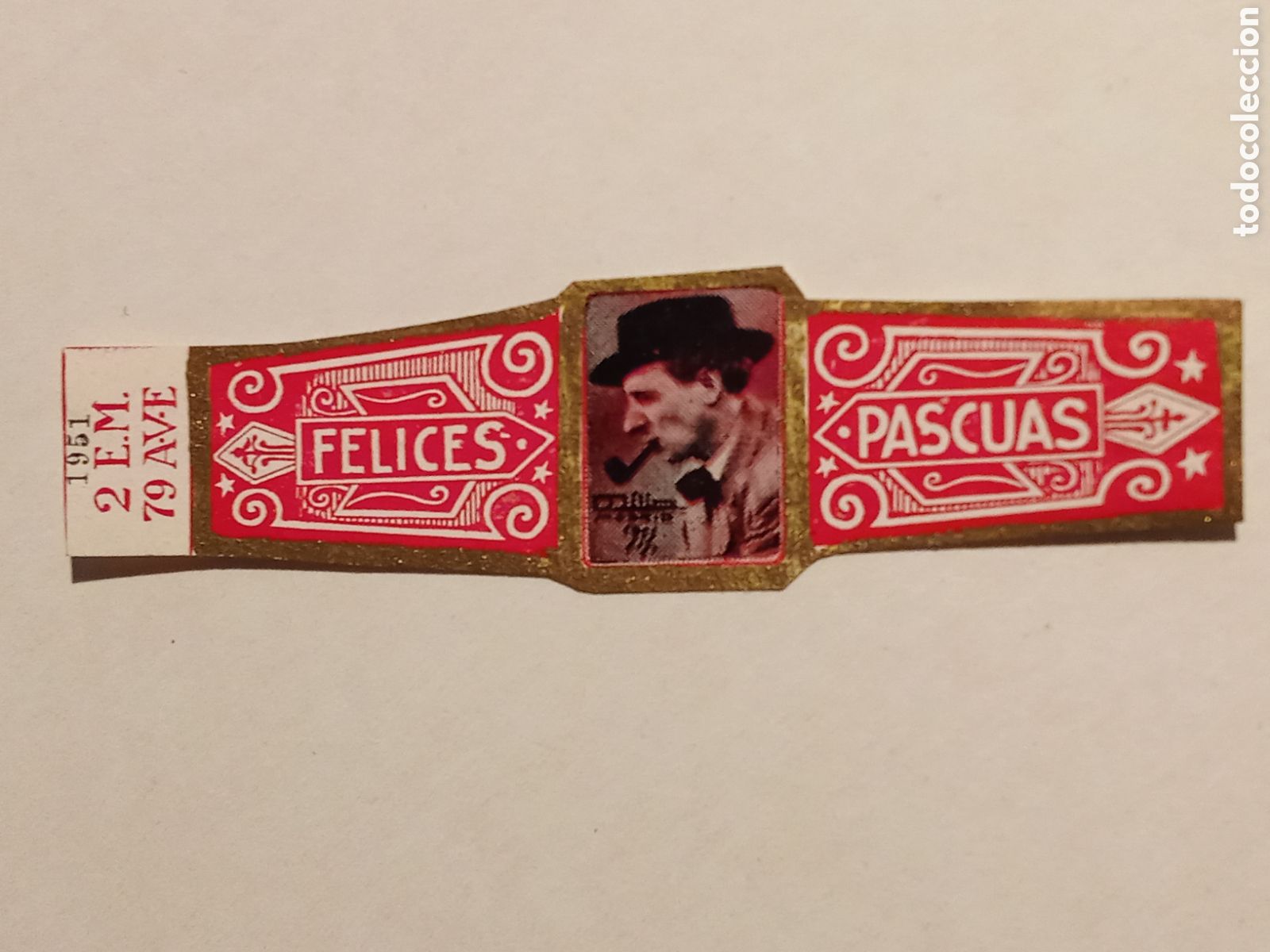 Vitolas de colecci&oacute;n: A.V.E. Vitola FELICITACION PASCUAS 1951
