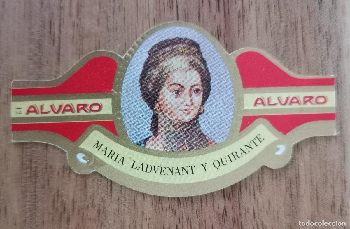 Vitolas de colecci&oacute;n: ETIQUETA VITOLA - ALVARO 12 - MARIA LADVENANT Y QUIRANTE