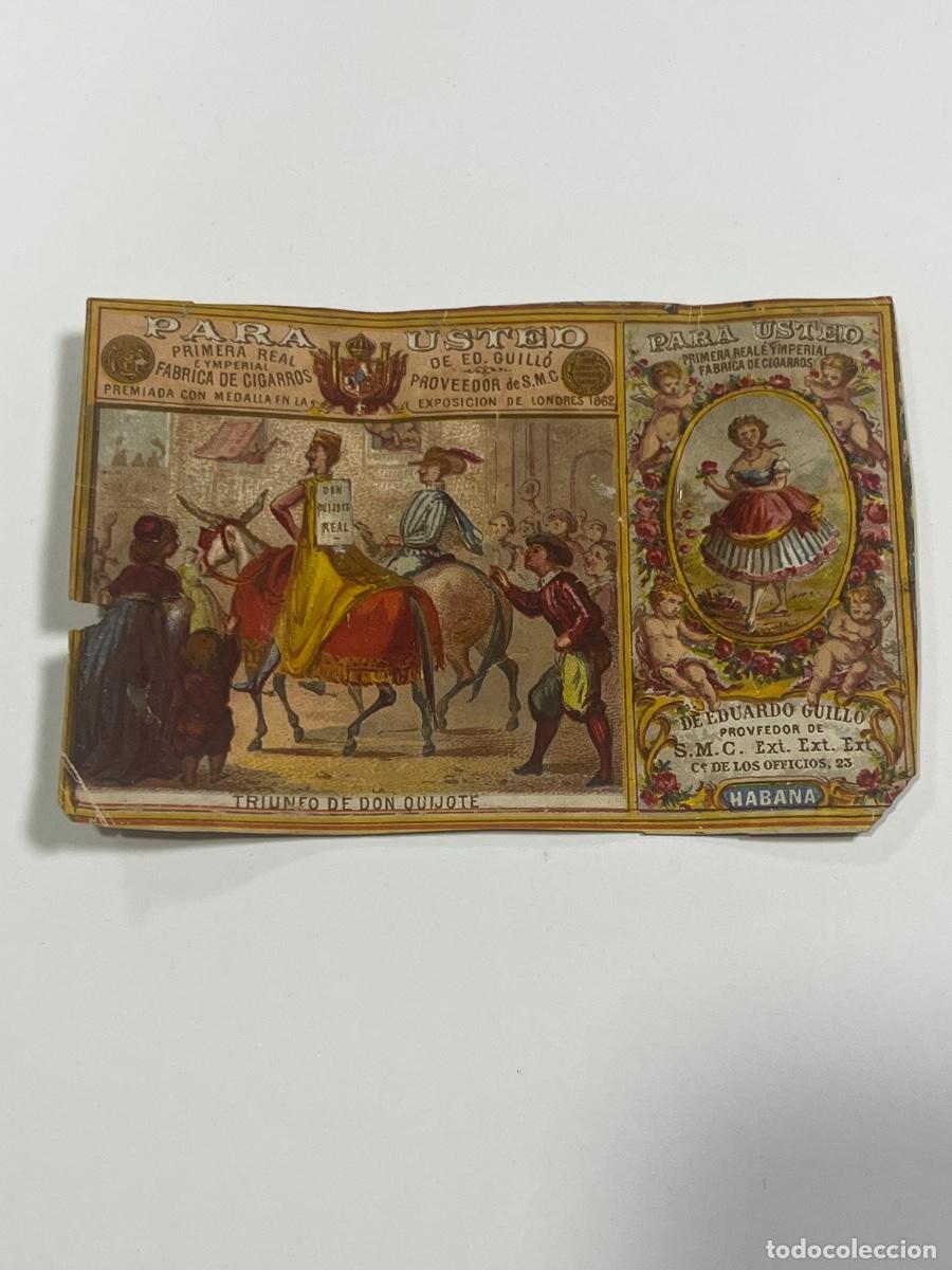 Vitolas de colecci&oacute;n: HABILITACI&Oacute;N DE TABACO. SIGLO XIX. HABANA. 10 X 6,5 CM.