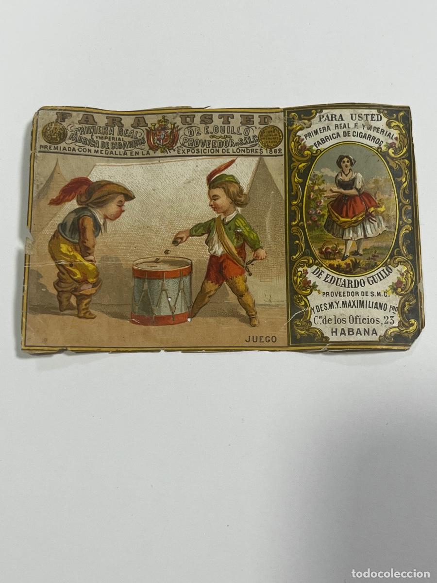 Vitolas de colecci&oacute;n: HABILITACI&Oacute;N DE TABACO. SIGLO XIX. HABANA. 10 X 6,5 CM.