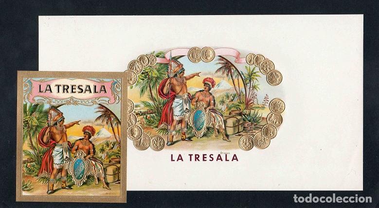 Vitolas de colecci&oacute;n: Vitolas, original litograf&iacute;as. Conjunto 2 litograf&iacute;as tabaqueras antiguas. La Tresala