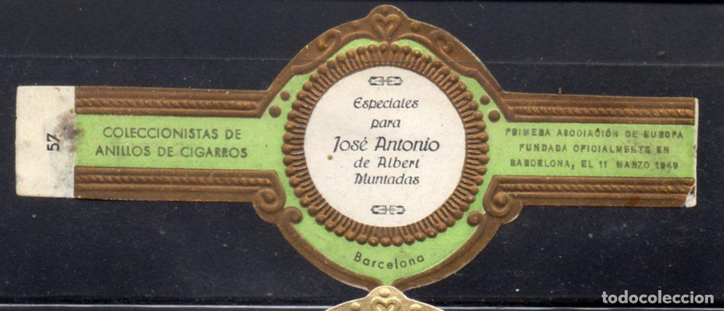 Vitolas de colecci&oacute;n: VITOLA CLASICA: 156001, COLECCIONISTAS DE ANILLOS DE CIGARROS, N&ordm; 57, JOSE ANTONIO ALBERT.