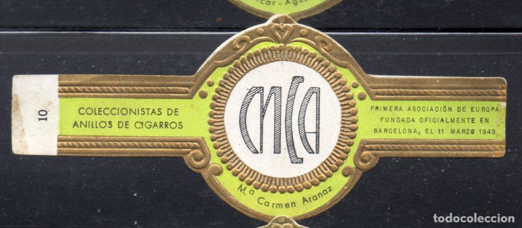Vitolas de colecci&oacute;n: VITOLA CLASICA: 156010, COLECCIONISTAS DE ANILLOS DE CIGARROS, N&ordm; 10, M&ordf; CARMEN ARANAZ