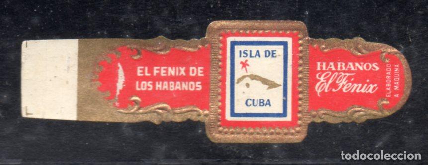Vitolas de colecci&oacute;n: VITOLA CLASICA: 156025, TEMA MAPAS, ISLA DE CUBA, EL FENIX, CUBA.