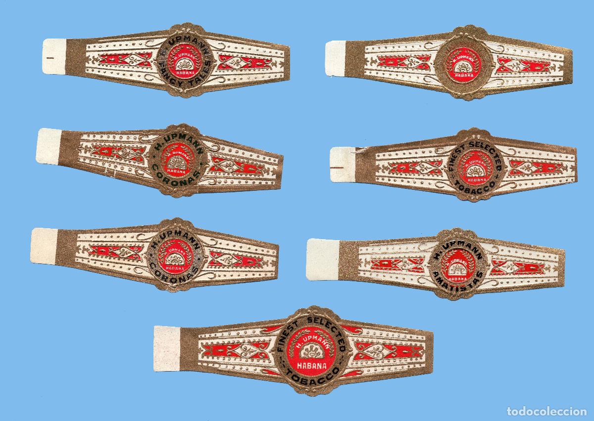 Vitolas de colecci&oacute;n: Lote 673983230:7 VITOLAS CUBANAS ANTIGUAS - MARCA H. UPMANN - FORMATO T&Iacute;PICO DE LA MARCA (TODAS DI