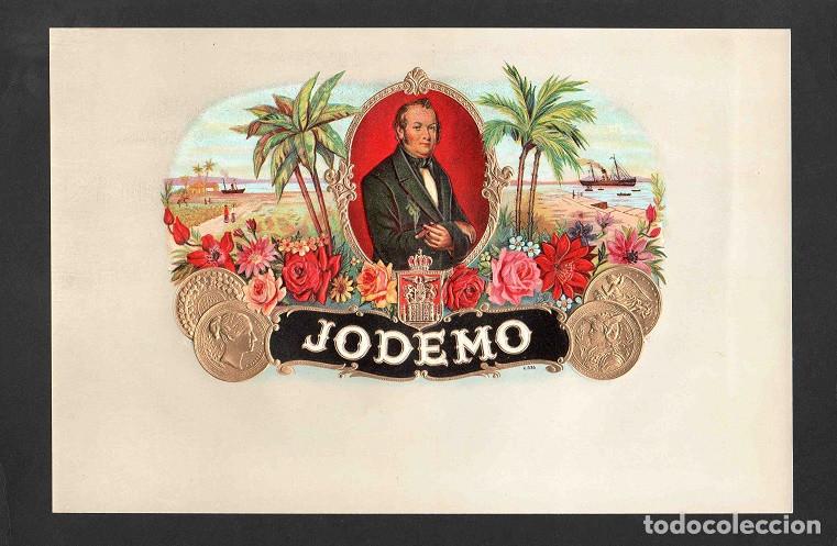 An&eacute;is de charuto de cole&ccedil;&atilde;o: Vitola, original litograf&iacute;a. Antigua litograf&iacute;a de caja de tabacos. Jodemo.