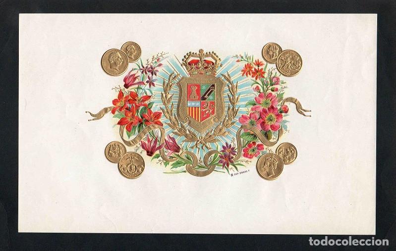 Vitolas de colecci&oacute;n: Vitola, original litograf&iacute;a. Antigua litograf&iacute;a de caja de tabacos. Marca de Oro.