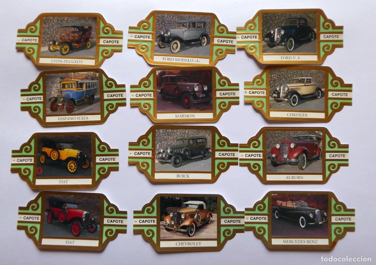 Vitolas de colecci&oacute;n: ▪️CAPOTE ▪️ COCHES ANTIGUOS▪️ Serie COMPLETA (12) ▪️ VITOLAS