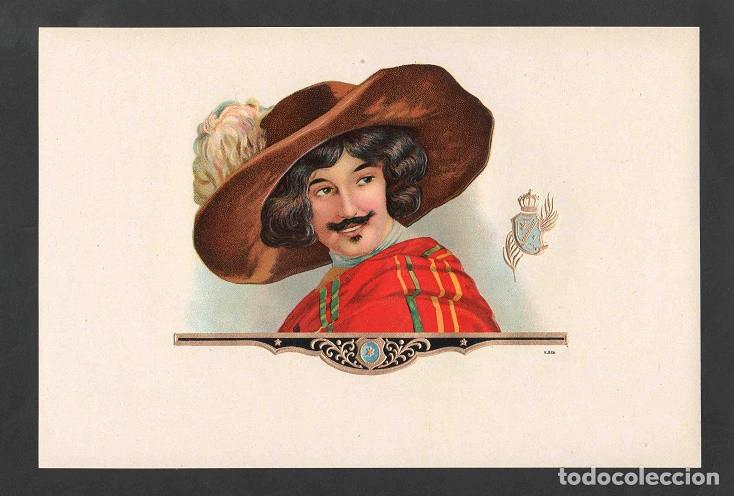Vitolas de colecci&oacute;n: Vitola, original litograf&iacute;a. Antigua litograf&iacute;a de caja de tabacos. Torero.
