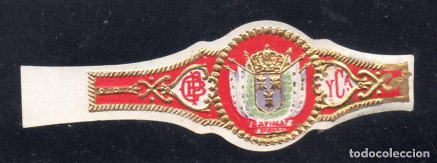 Vitolas de colecci&oacute;n: VITOLA CLASICA: 166003, TEMA BANDERAS, CATINAT, CUBA, MEDIANA.