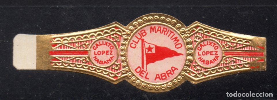 Vitolas de colecci&oacute;n: VITOLA CLASICA: 166006, TEMA BANDERAS, CLUB MARITIMO DEL ABRA, CALIXTO LOPEZ, CUBA.