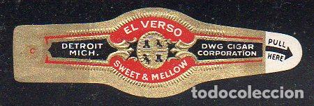 Vitolas de colecci&oacute;n: VITOLA CLASICA: 046019, EL VERSO, O.W.G. CIGAR CORPORATION, DETROIT, ESTADOS UNIDOS.