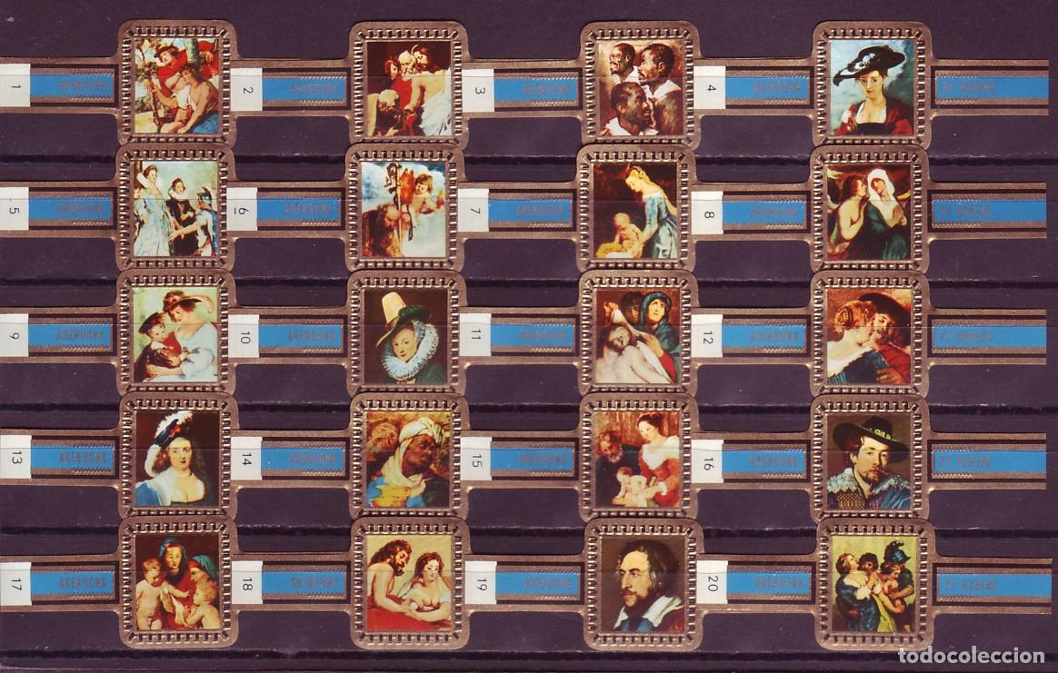 Vitolas de colecci&oacute;n: RUBENS, CUADROS DE RUBENS, AZUL, 20 VITOLAS, SERIE COMPLETA.