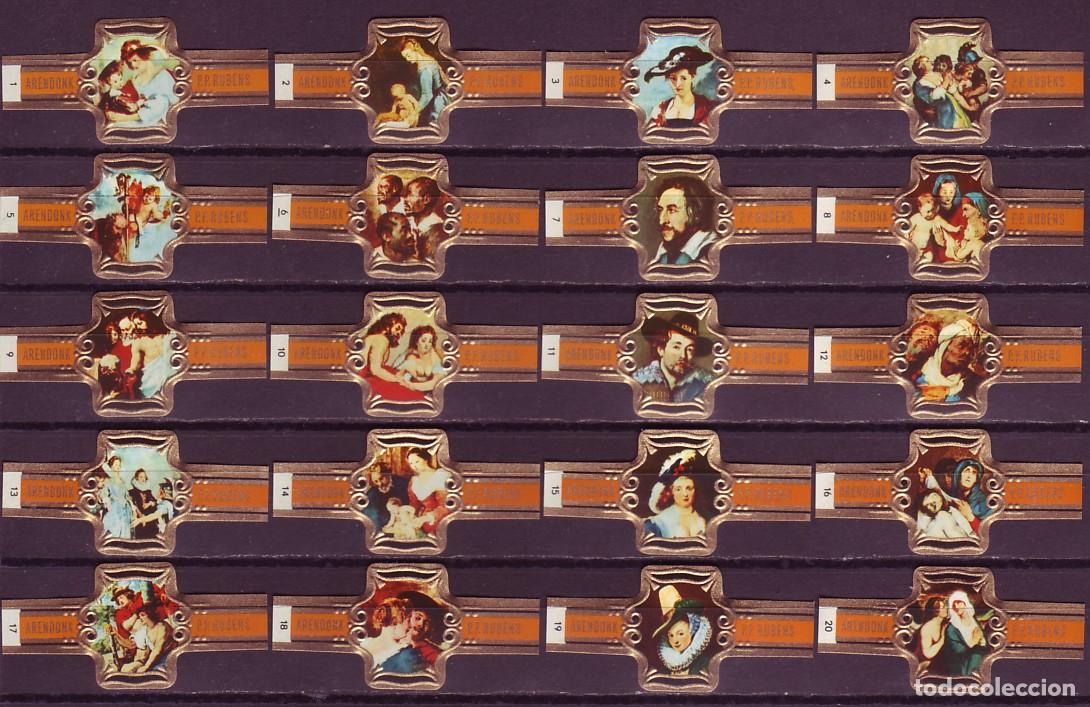 Vitolas de colecci&oacute;n: RUBENS, CUADROS DE RUBENS, F.P. NARANJA, 20 VITOLAS, SERIE COMPLETA.