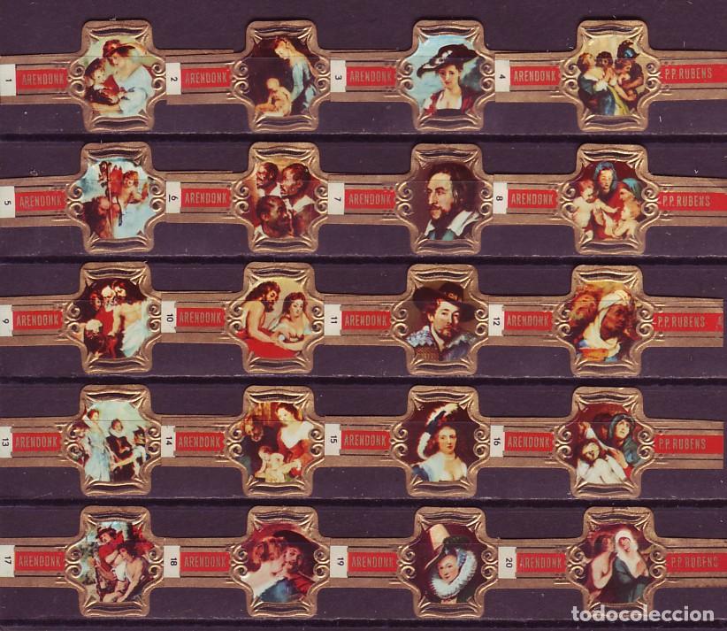 Vitolas de colecci&oacute;n: RUBENS, CUADROS DE RUBENS, F.P. ROJO, 20 VITOLAS, SERIE COMPLETA.