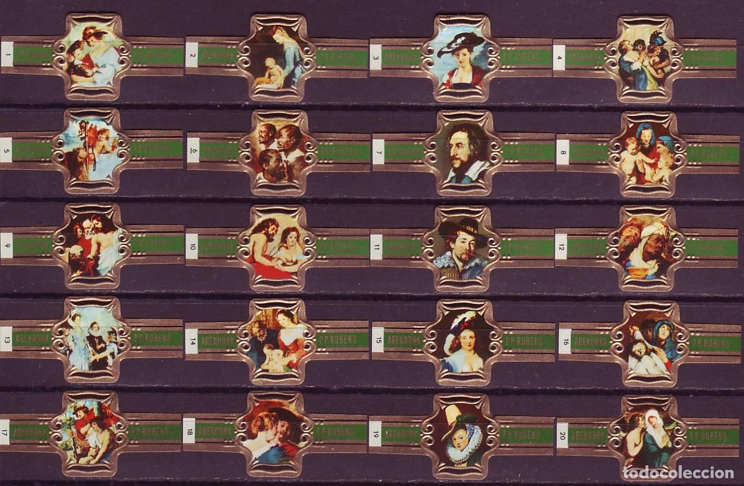 Vitolas de colecci&oacute;n: RUBENS, CUADROS DE RUBENS, F.P. VERDE, 20 VITOLAS, SERIE COMPLETA.