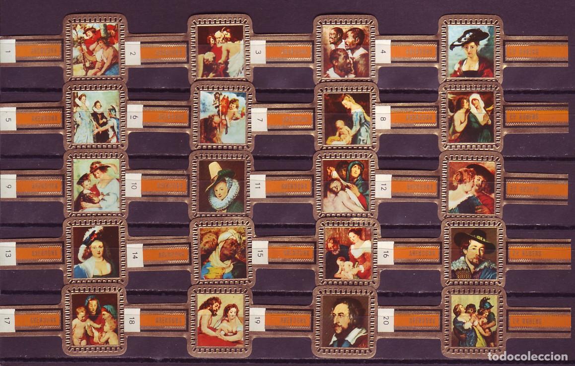 Vitolas de colecci&oacute;n: RUBENS, CUADROS DE RUBENS, NARANJA, 20 VITOLAS, SERIE COMPLETA.