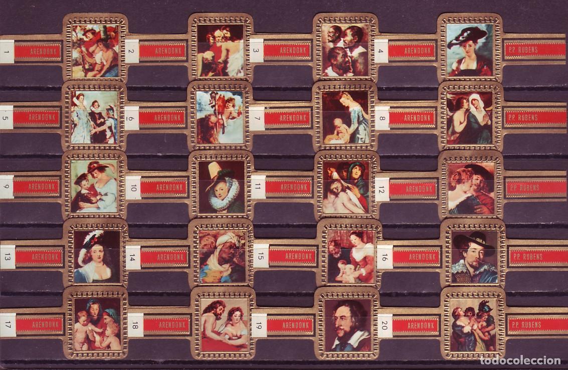 Vitolas de colecci&oacute;n: RUBENS, CUADROS DE RUBENS, ROJO, 20 VITOLAS, SERIE COMPLETA.