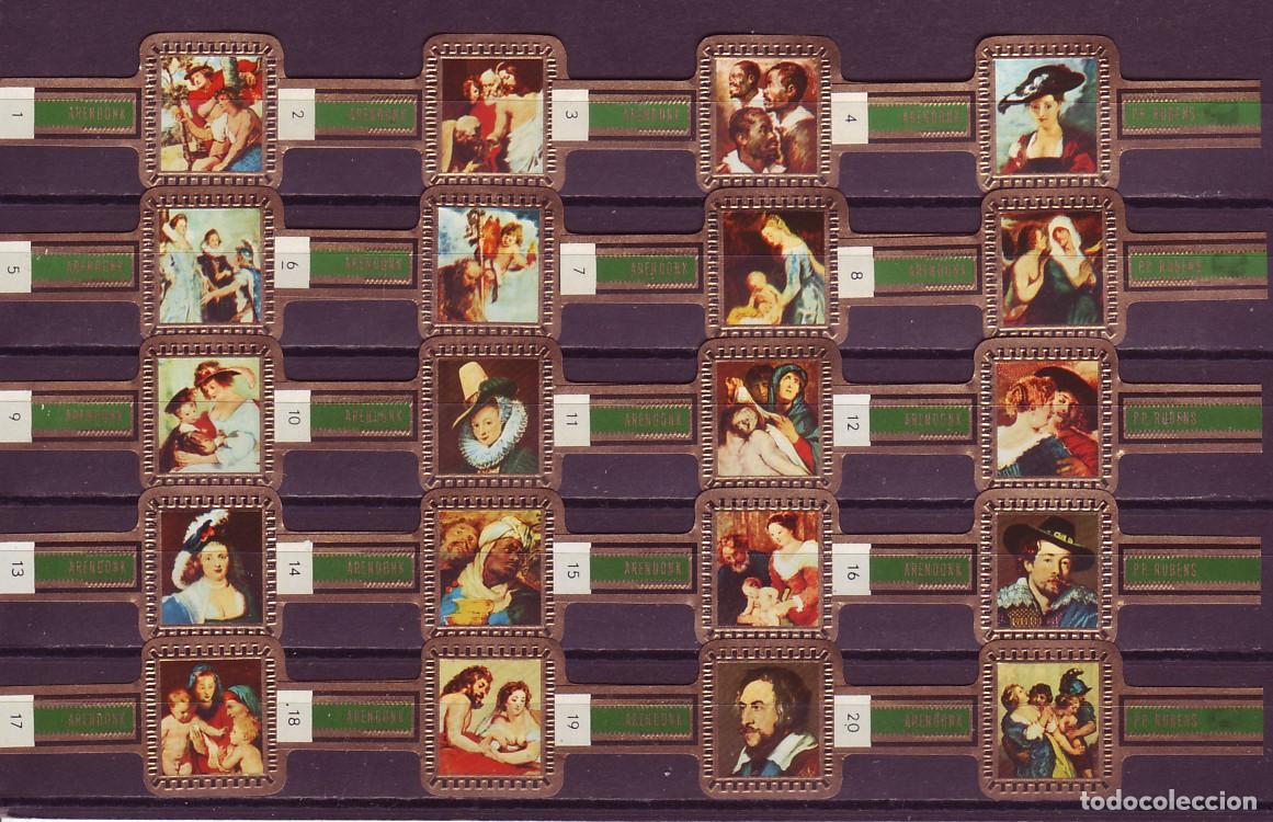 Vitolas de colecci&oacute;n: RUBENS, CUADROS DE RUBENS, VERDE, 20 VITOLAS, SERIE COMPLETA.