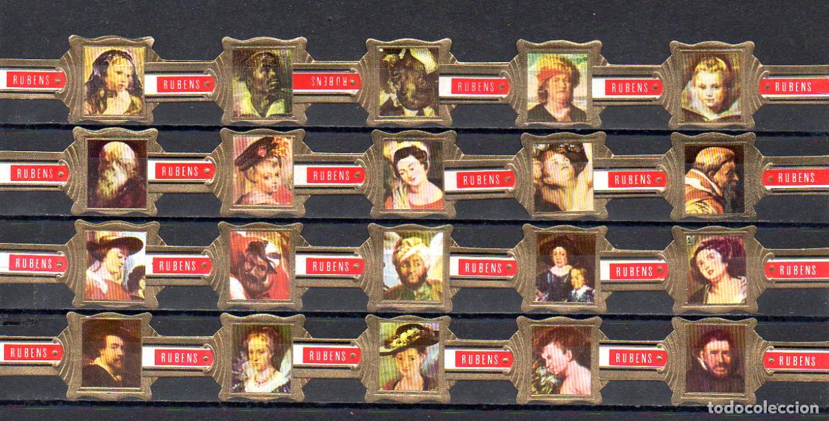 Vitolas de colecci&oacute;n: RUBENS, FRAGMENTOS DE RUBENS, SERIE 1&ordf;, ROJO, 20 VITOLAS, SERIE COMPLETA.