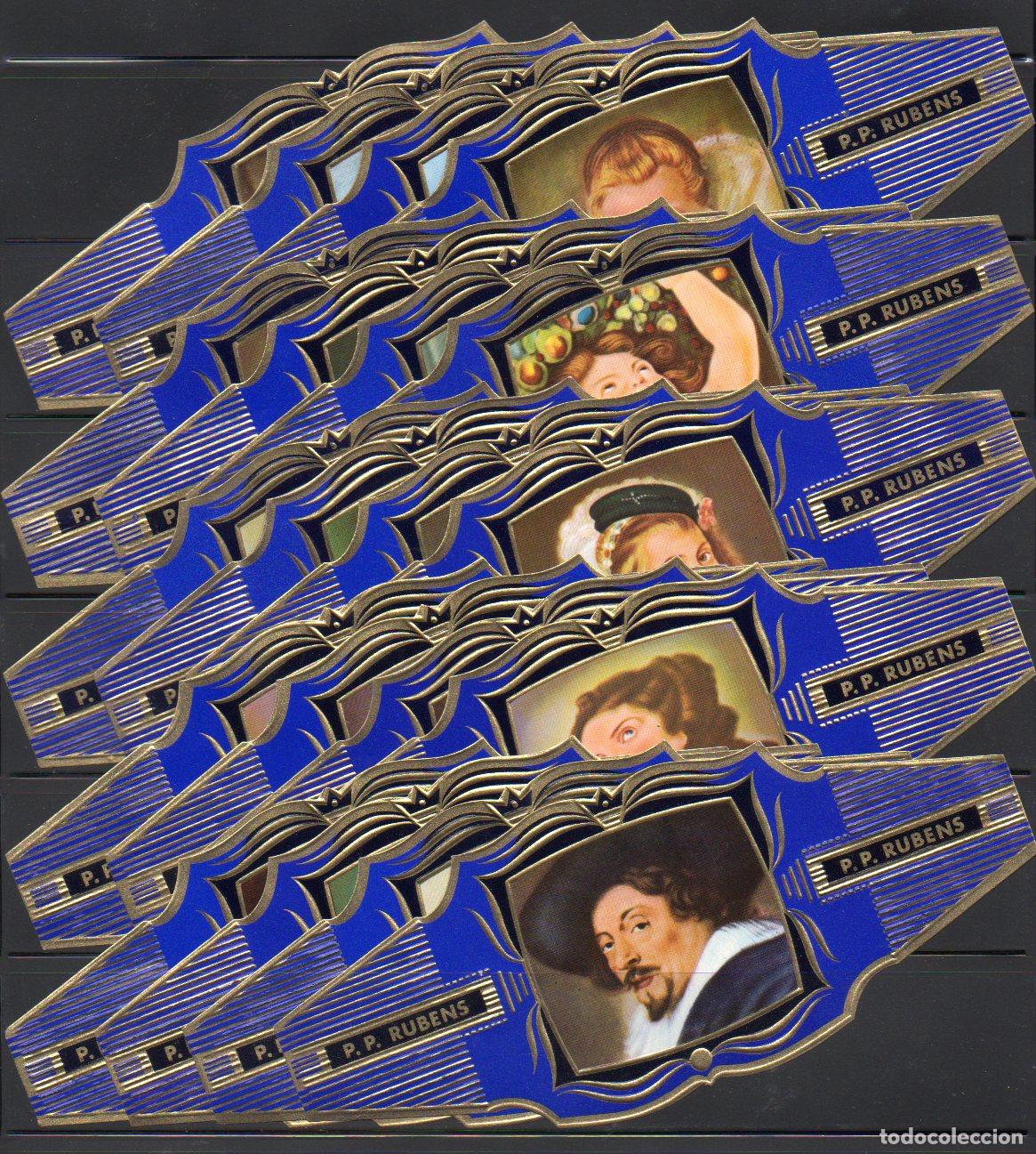 Vitolas de colecci&oacute;n: RUBENS, FRAGMENTOS DE RUBENS, SERIE 2&ordf;, GRAN FORMATO, AZUL, 20 VITOLINAS, SERIE COMPLETA.