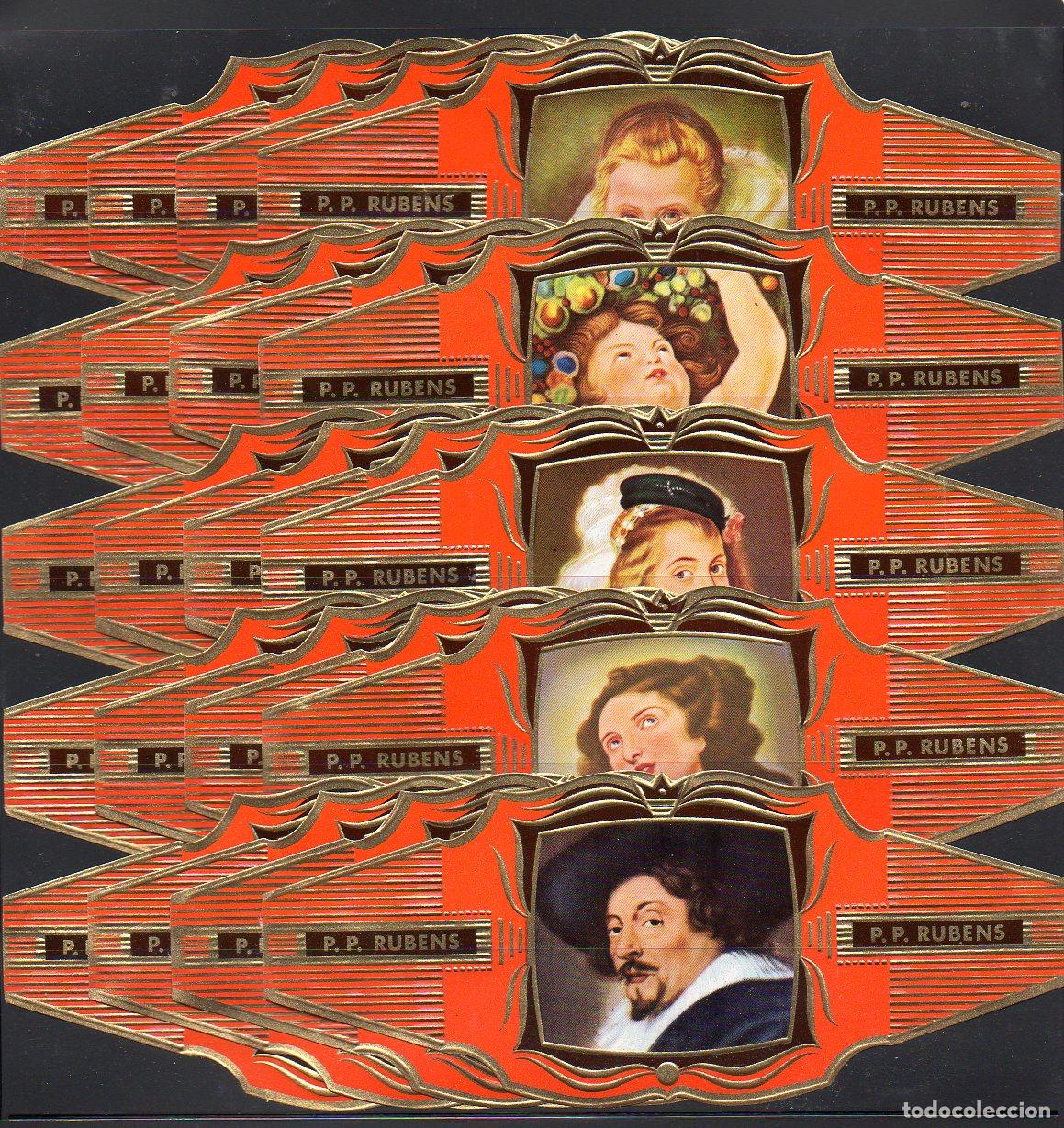 Vitolas de colecci&oacute;n: RUBENS, FRAGMENTOS DE RUBENS, SERIE 3&ordf;, GRAN FORMATO, NARANJA, 20 VITOLINAS, SERIE COMPLETA.